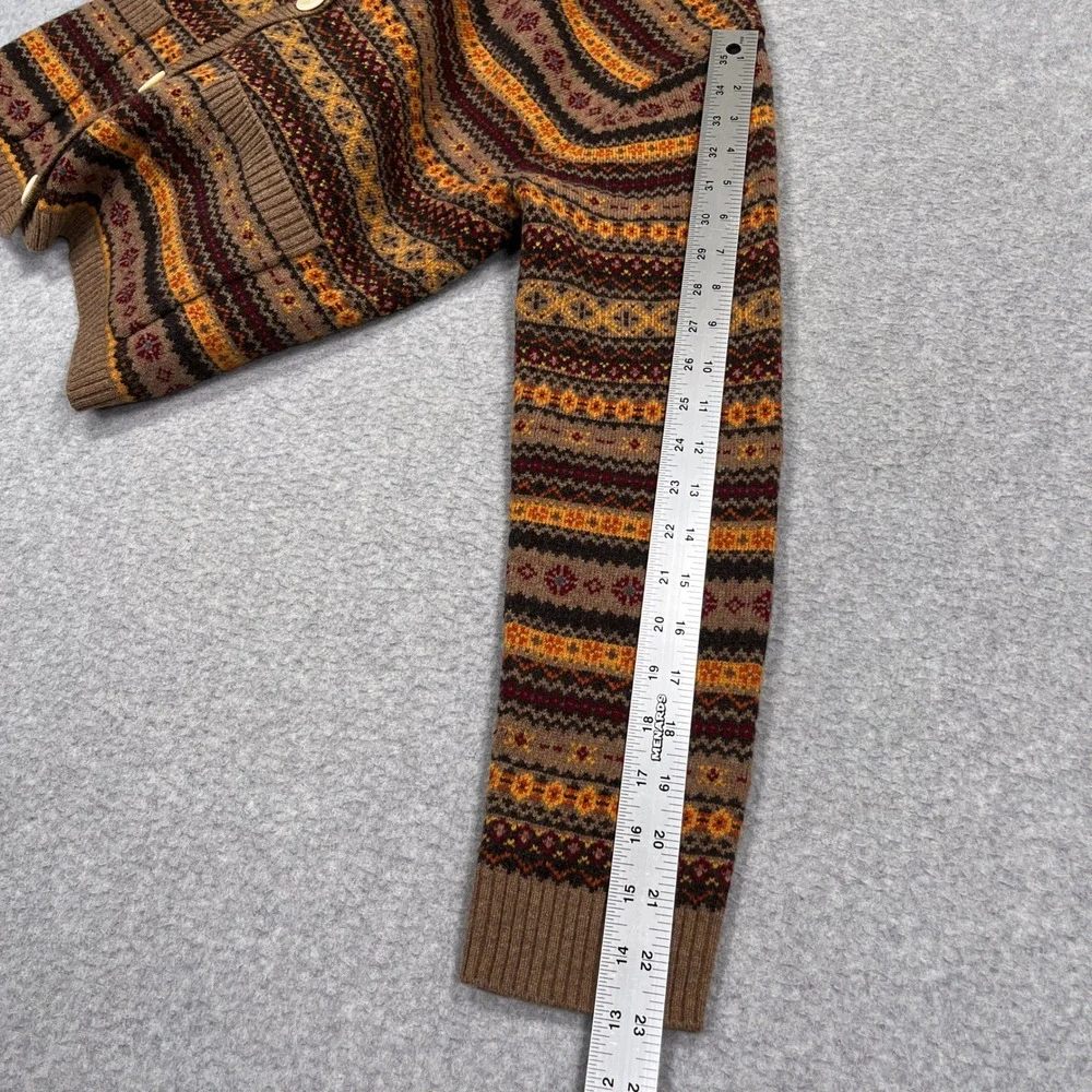 Alex Mill Francis Cardigan Womens XS Fair Isle Extrafine Merino Wool Sweater - Picture 4 of 12